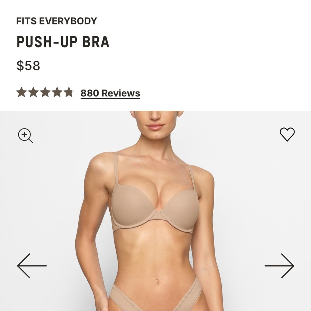 SKIMS Fits Everybody Push-Up Demi Bra - Color Clay